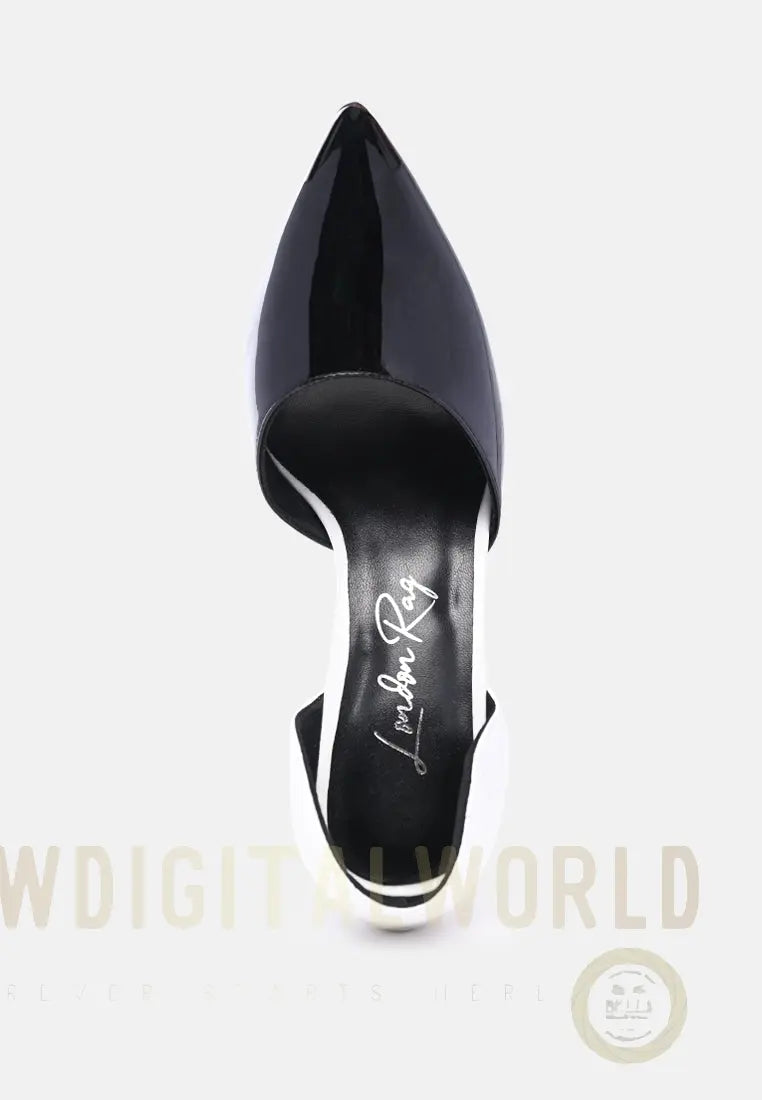 Candy Cane Patent Faux Leather High Heel Pumps London Rag