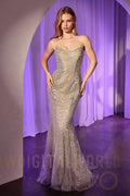 Fully Beaded Strapless Gown-0