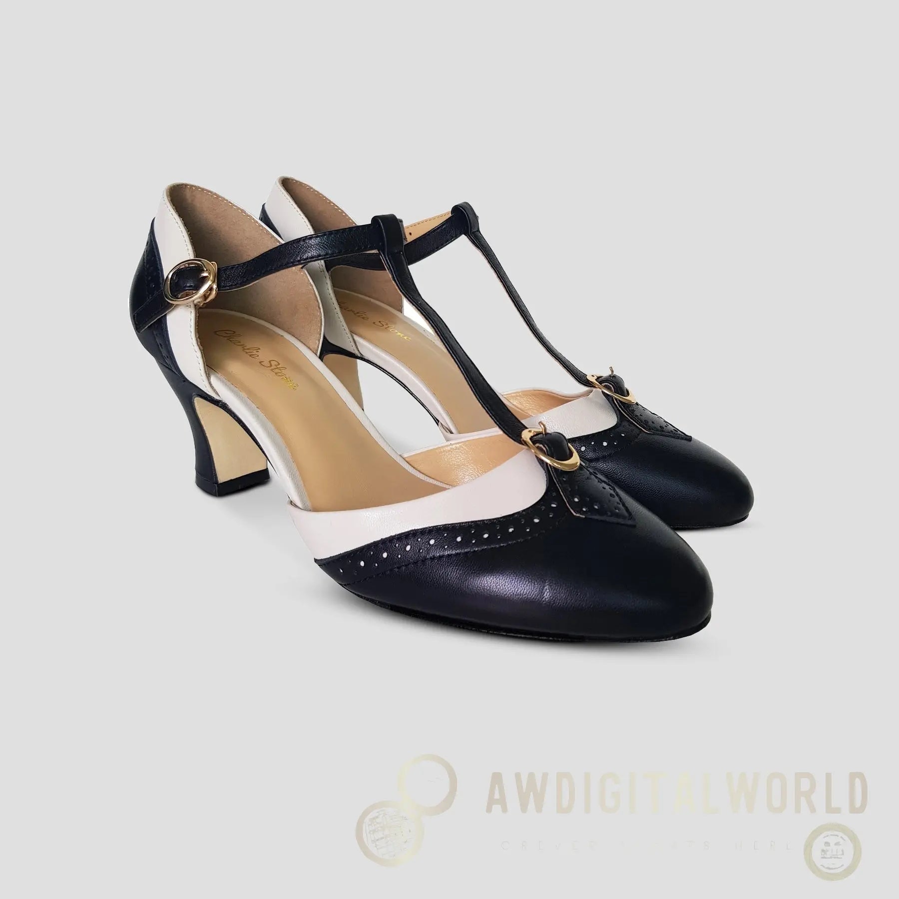 Luxe Parisienne (Black/Ivory) Charlie Stone Shoes