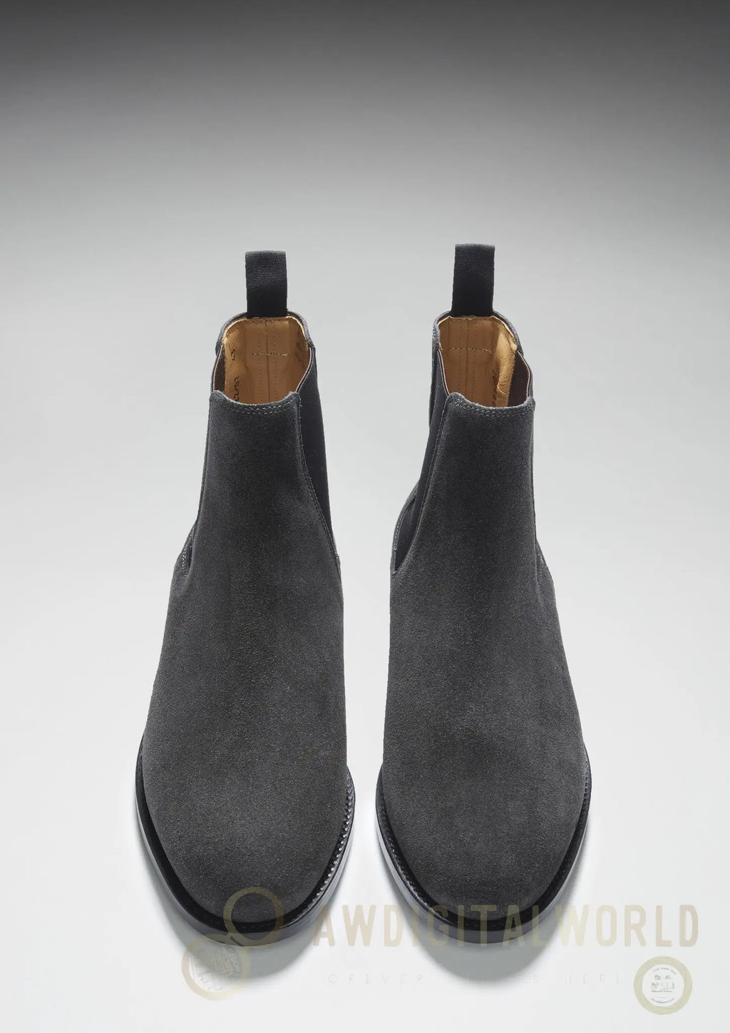 Grey Suede Chelsea Boots, Welted Leather Sole Hugs & Co.
