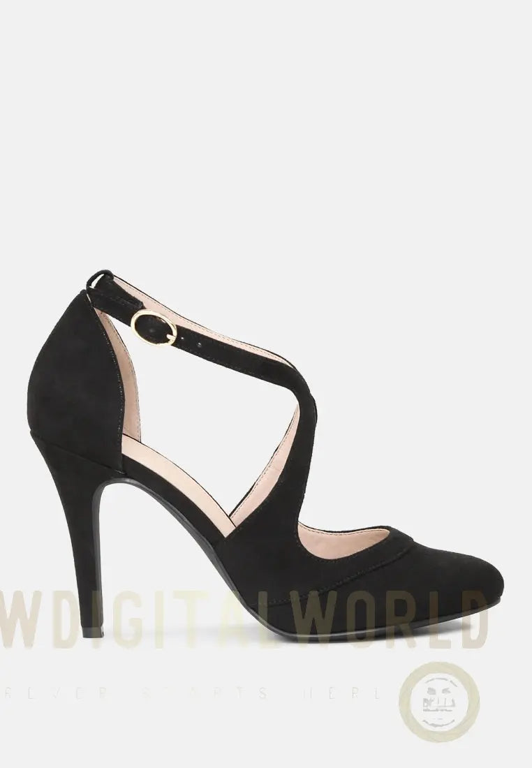Close Toe Cross Strap Heel Sandals London Rag