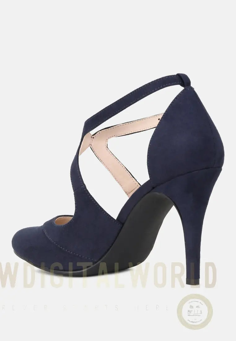Close Toe Cross Strap Heel Sandals London Rag