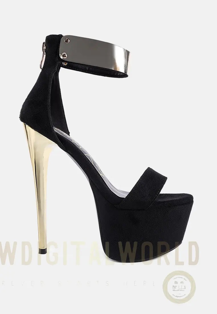 Cosmo Girl Metal Band High Heeled Sandals London Rag