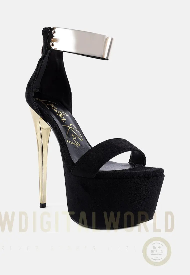 Cosmo Girl Metal Band High Heeled Sandals London Rag