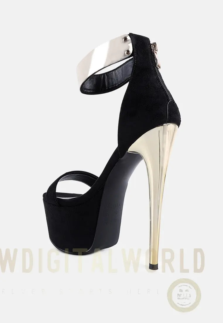 Cosmo Girl Metal Band High Heeled Sandals London Rag
