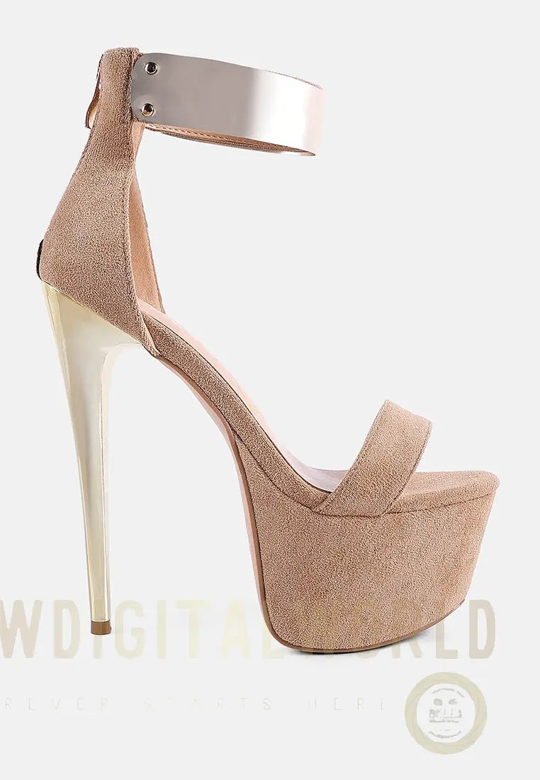 Cosmo Girl Metal Band High Heeled Sandals London Rag