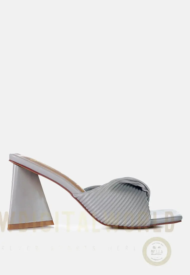Cupid Kiss Pleated Twist Strap Sandals London Rag