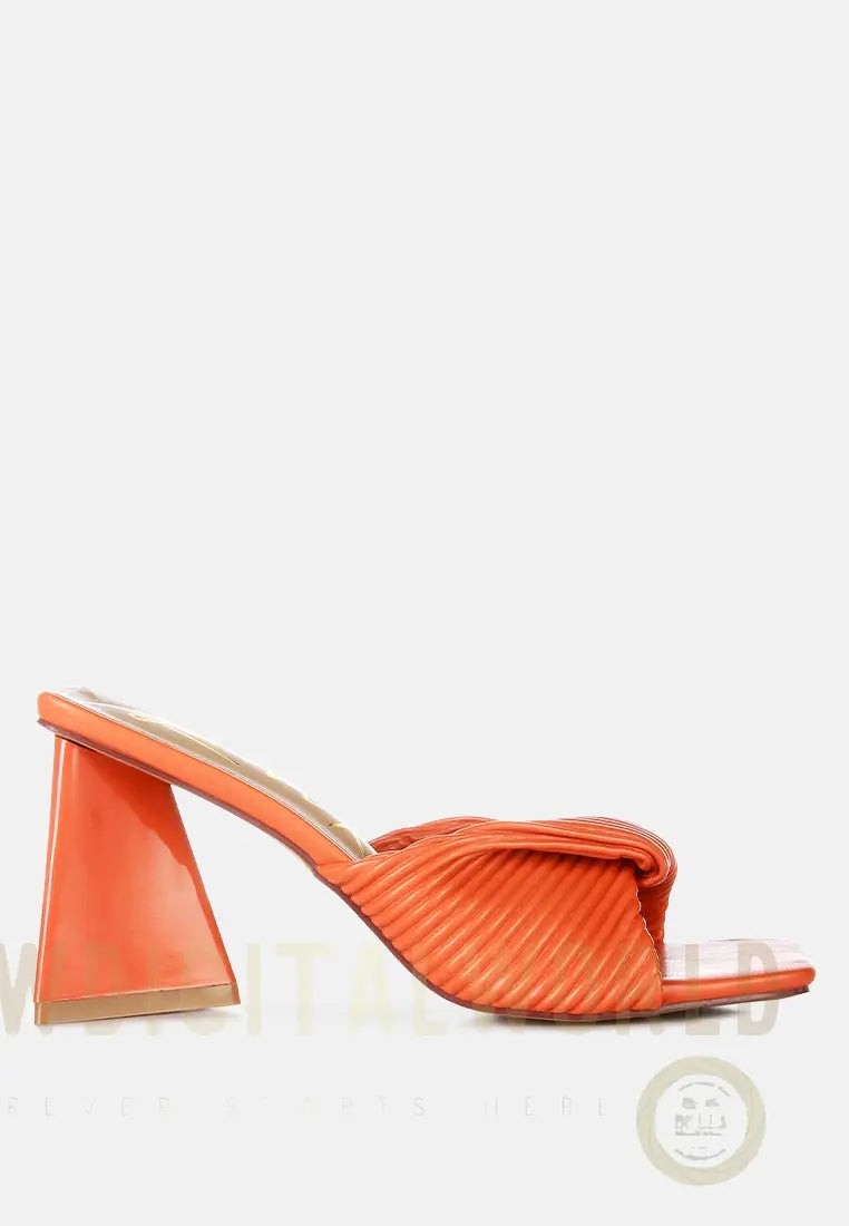 Cupid Kiss Pleated Twist Strap Sandals London Rag