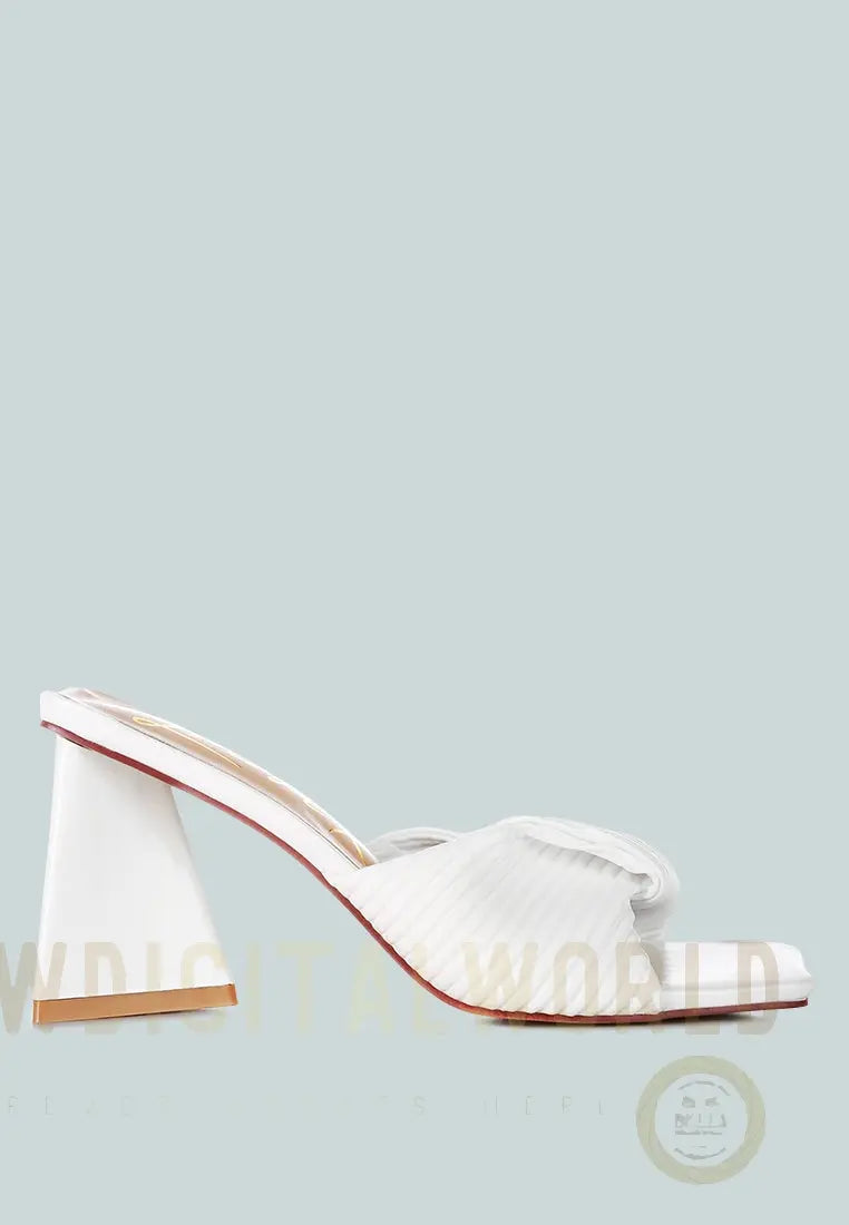 Cupid Kiss Pleated Twist Strap Sandals London Rag