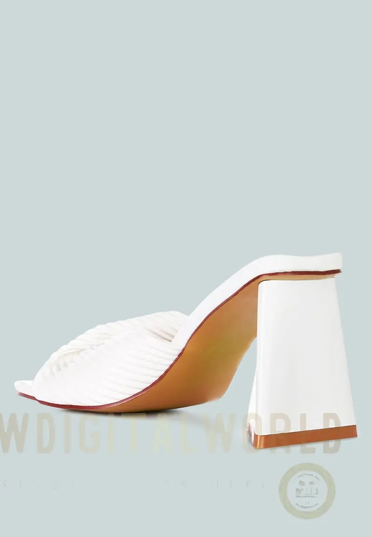 Cupid Kiss Pleated Twist Strap Sandals London Rag