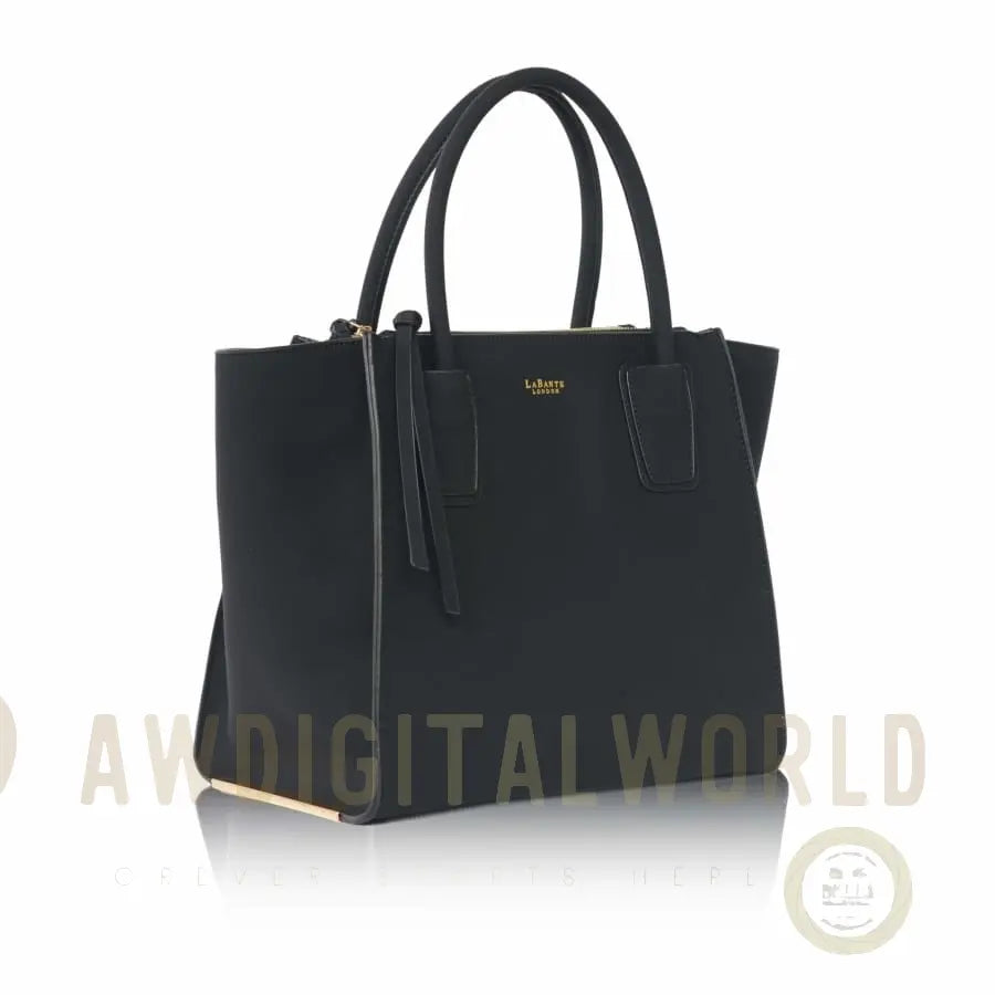 Demi Black Vegan Winged Tote Bag LaBante London