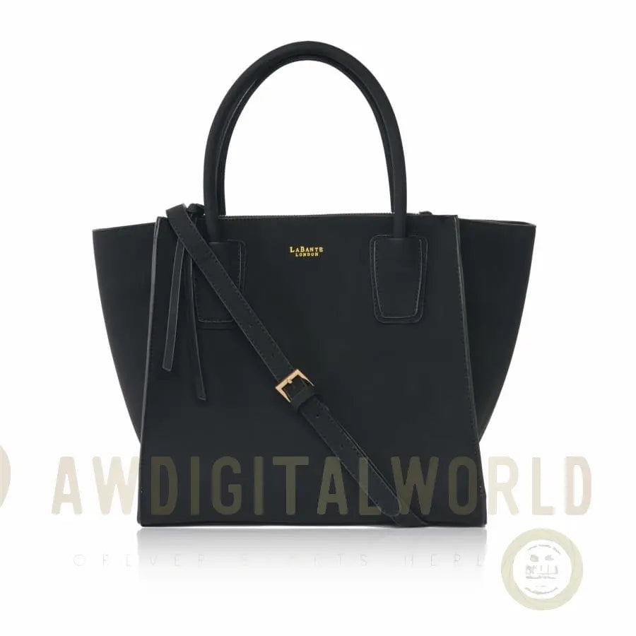 Demi Black Vegan Winged Tote Bag LaBante London