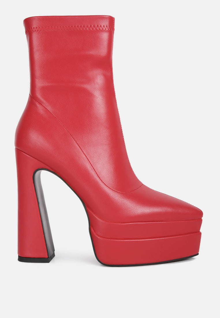 Dextra High Platform Ankle Boots-2