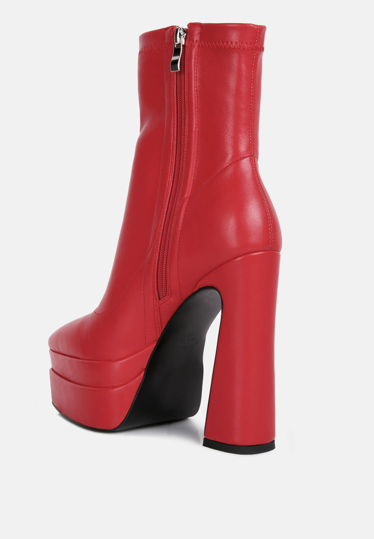 Dextra High Platform Ankle Boots-4