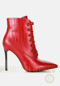 Escala Croc Stiletto Ankle Boots-0