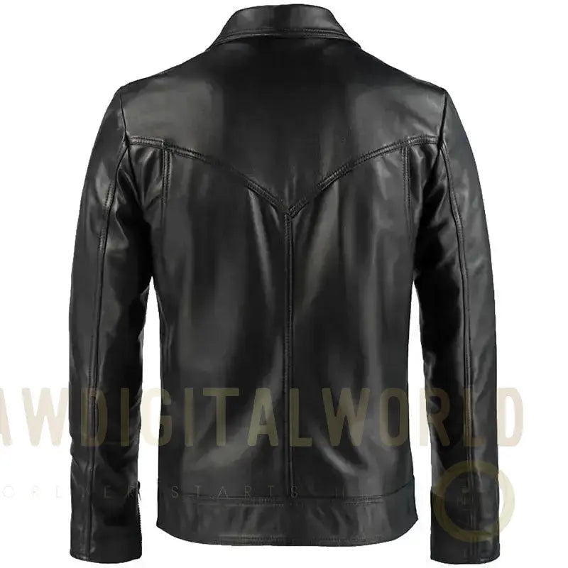 Men’s Drifter Black Leather Fashion Jacket Riders Republic UK