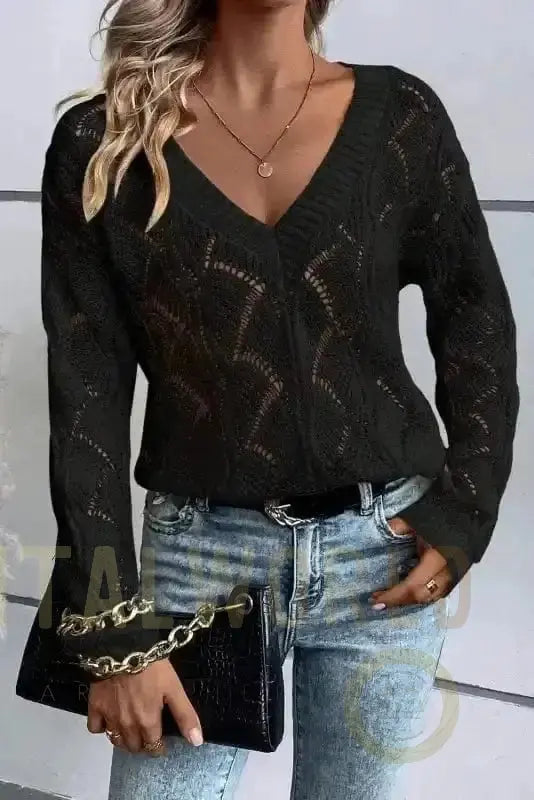 Airy Charm Drop Sweater Fashionfitz