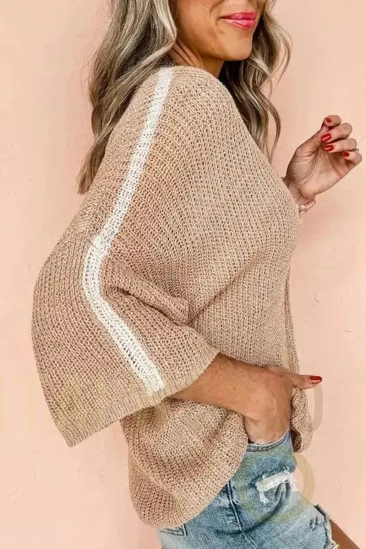 Parisian Pinstripe Elegance Sweater Fashionfitz