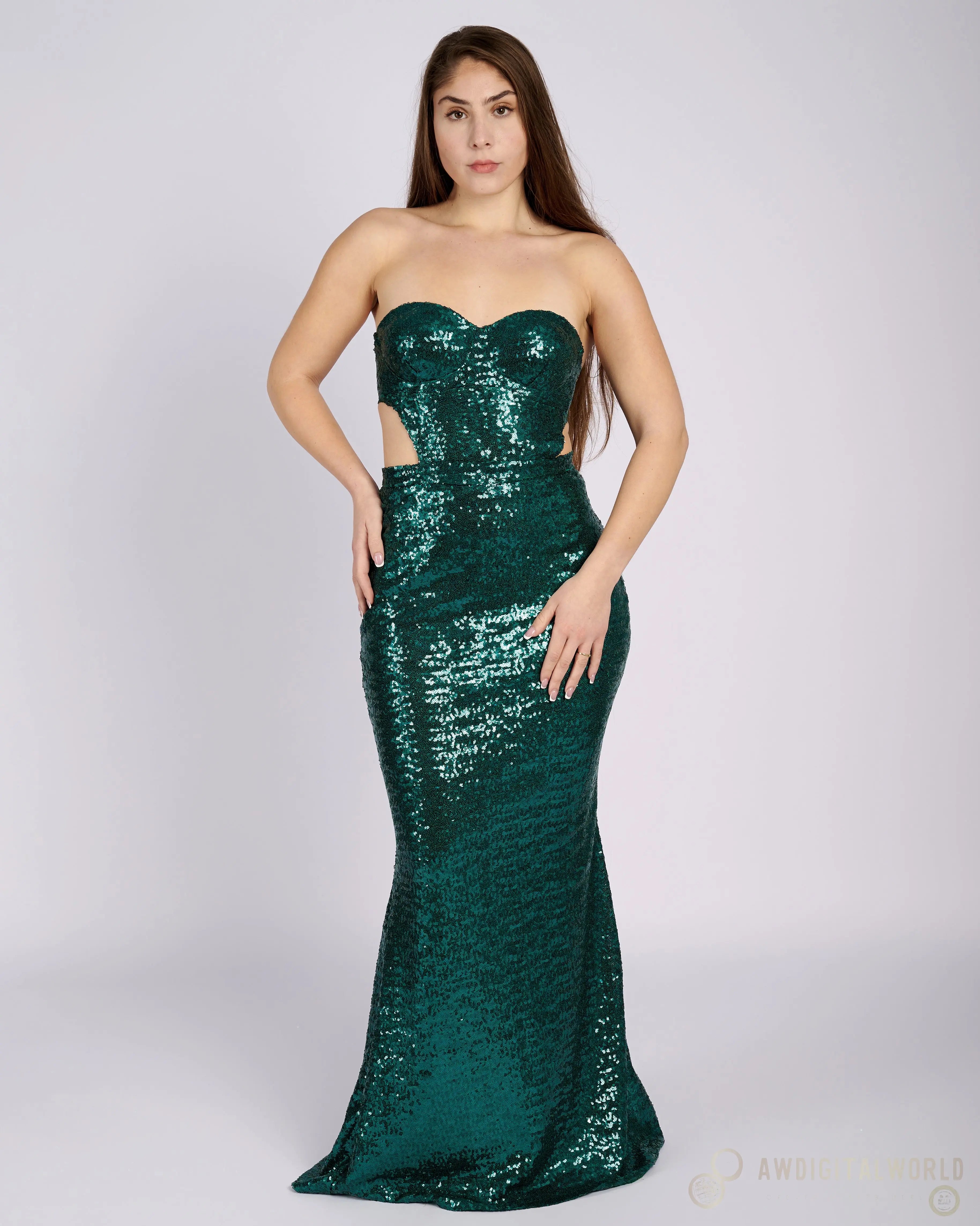 Bonita Emerald Sequin Dress evening dresses Atelier Evezet Arapakou