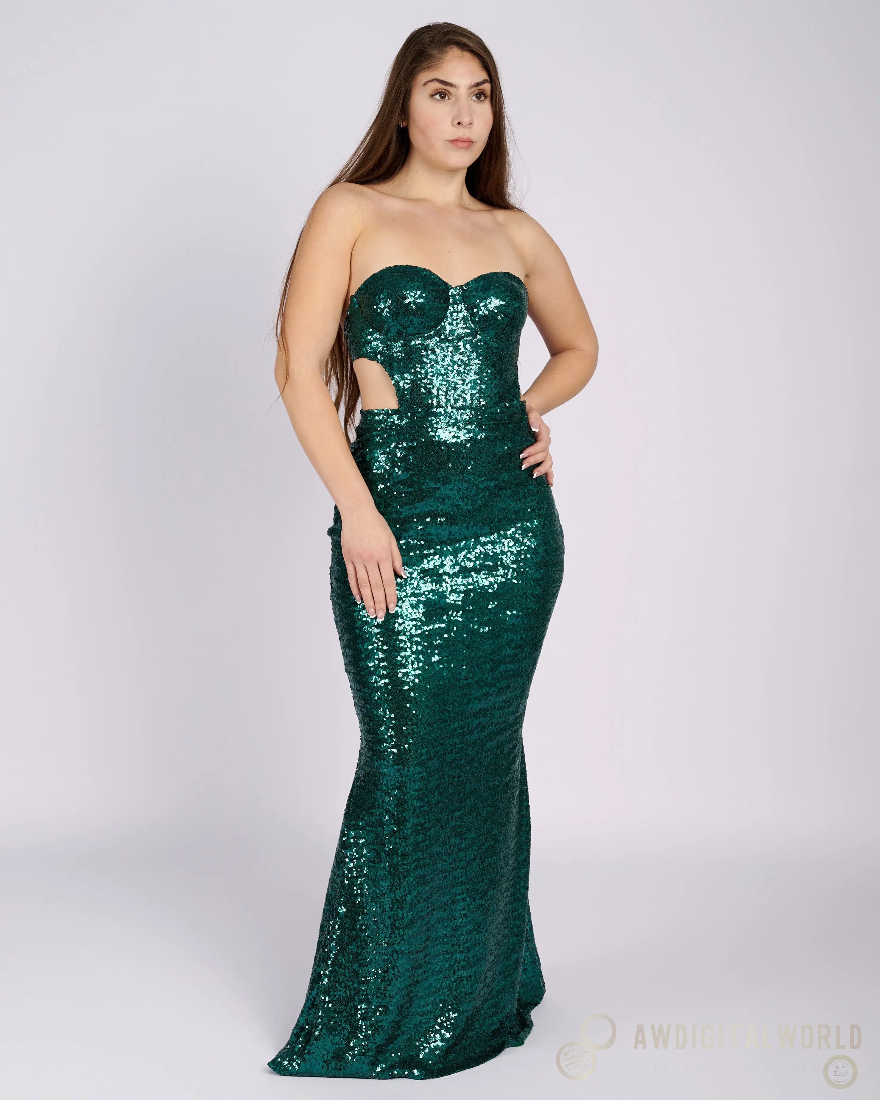 Bonita Emerald Sequin Dress evening dresses Atelier Evezet Arapakou