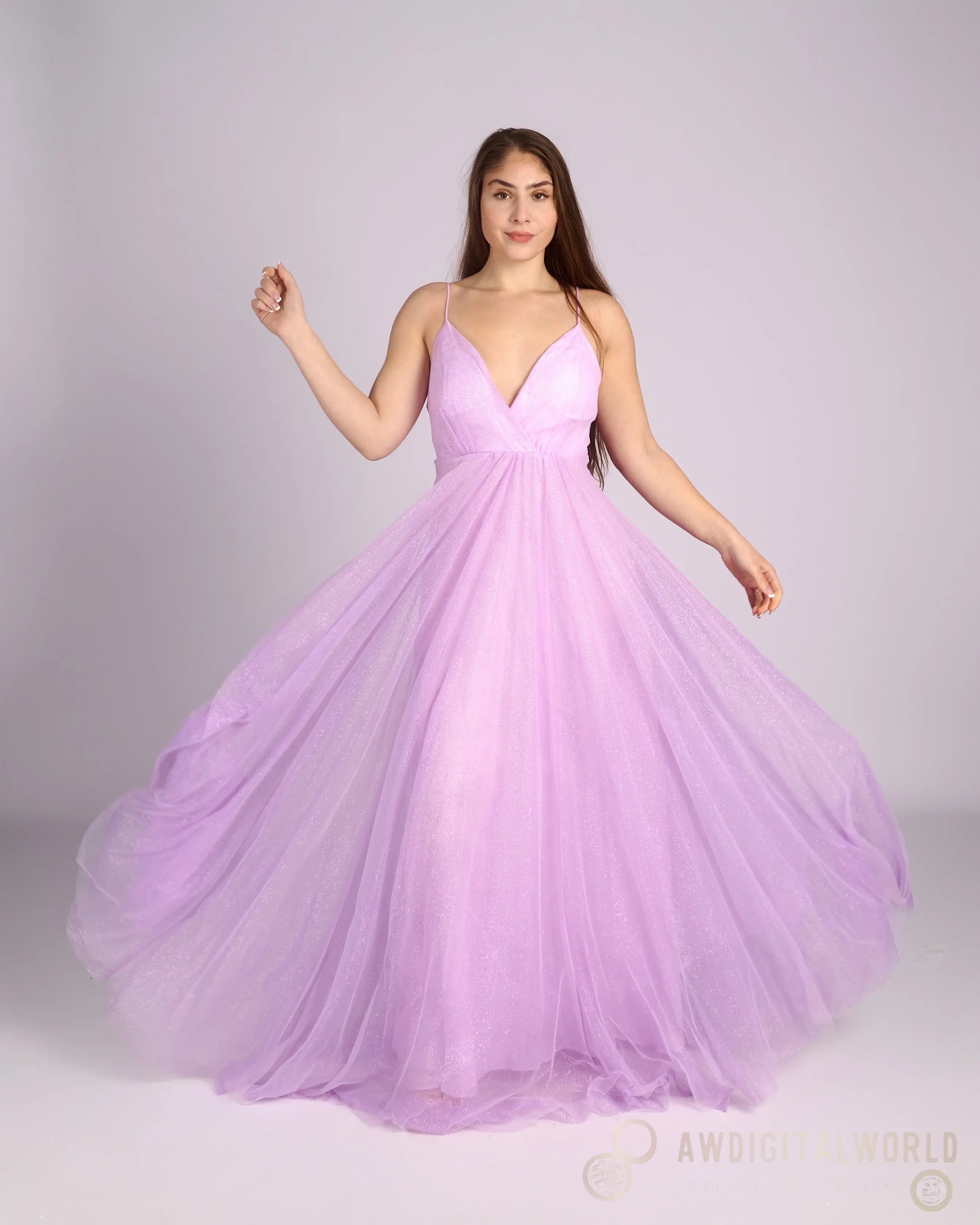 Nefeli Lilac glitter dress "evening dresses" Atelier Evezet Arapakou