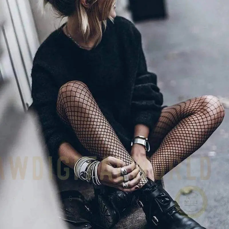 Fishnet Hold Up Stockings Fiore Risk 40 Den Fiore