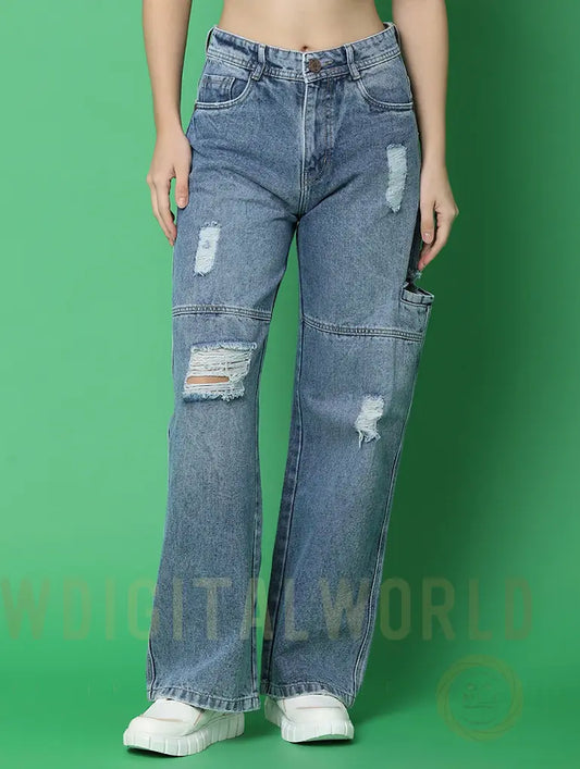 Women High Rise Denim Jeans(Size32)(Colorblue) Ochre Ourea