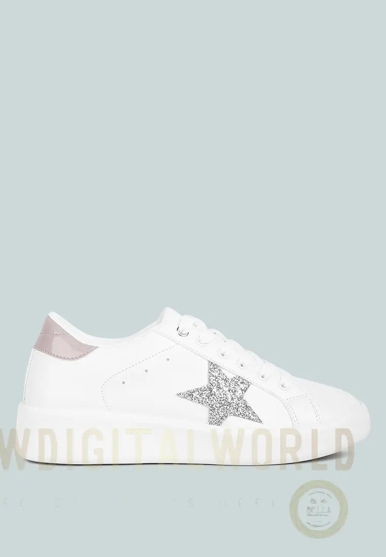 Starry Glitter Star Detail Sneakers London Rag