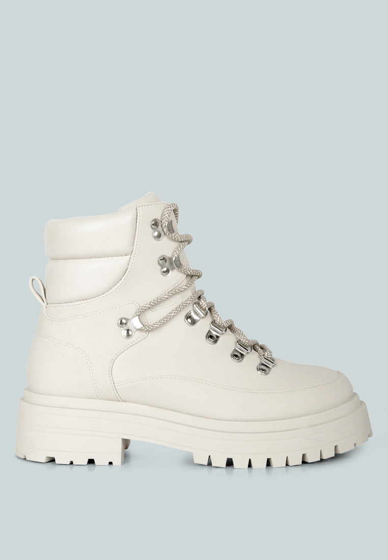 Goliath Lace Up Chunky Biker Boots London Rag