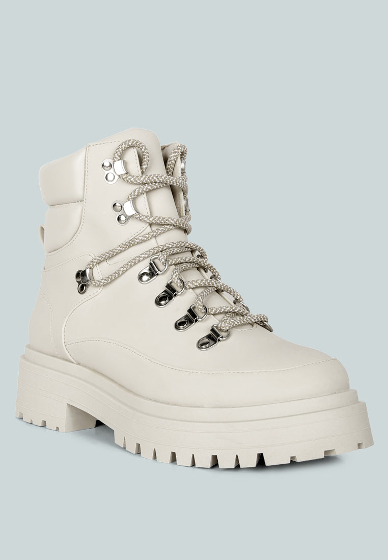 Goliath Lace Up Chunky Biker Boots London Rag