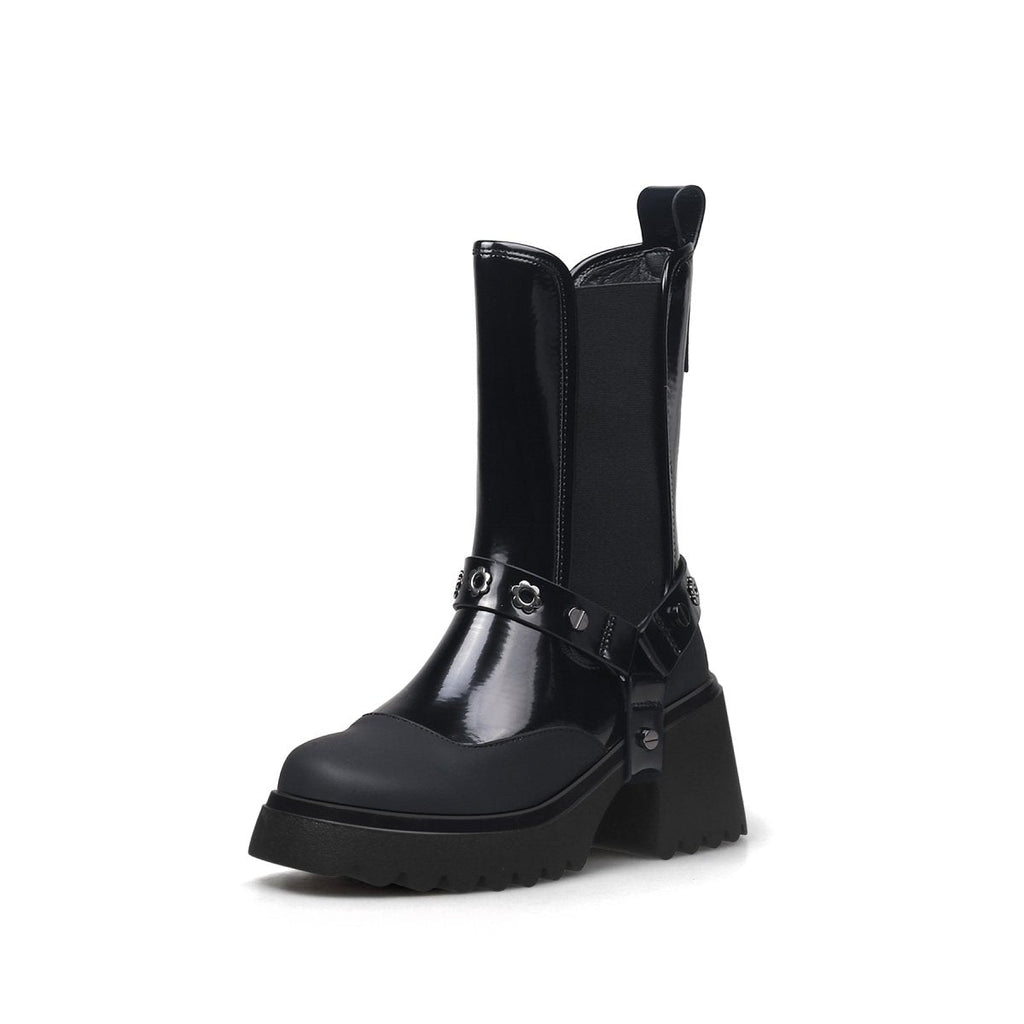 Gothic Punk Mid-Calf Boots Jady Rose