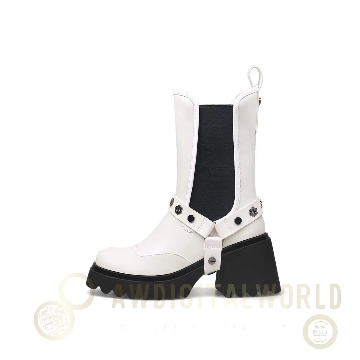 Gothic Punk Mid-Calf Boots Jady Rose