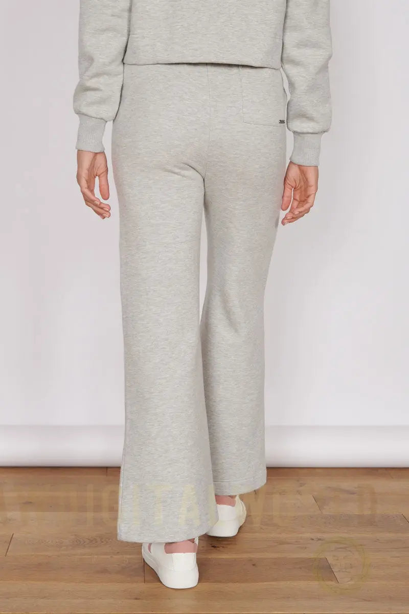 Eleanor Light Grey Loungewear Wide Leg Joggers Jeetly.com