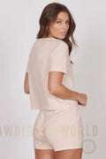 Jessie Pink Jersey Short Pyjama Set Jeetly.com