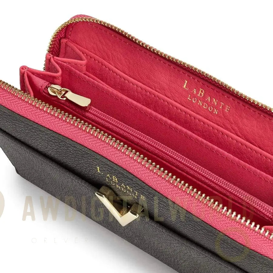 Kindness Dark Grey Vegan Two-Tone Wallet LaBante London