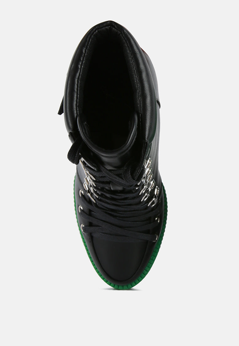 Larch Cushion Collared Biker Boots-1