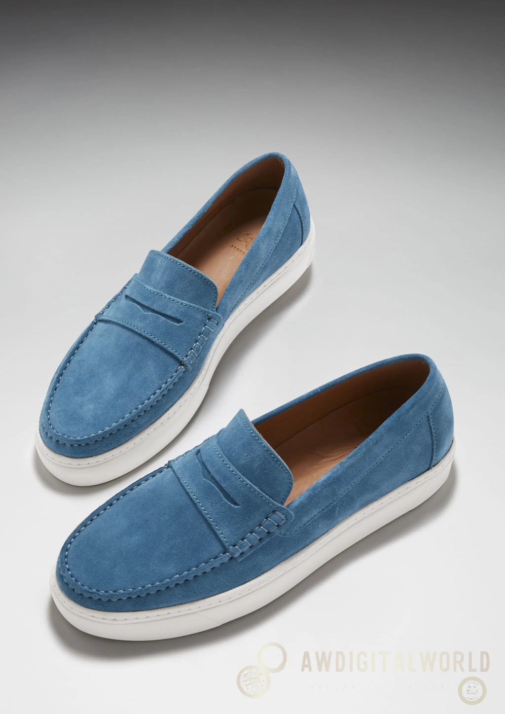 Slip-on Sneaker Loafers, petrol blue suede Hugs & Co.