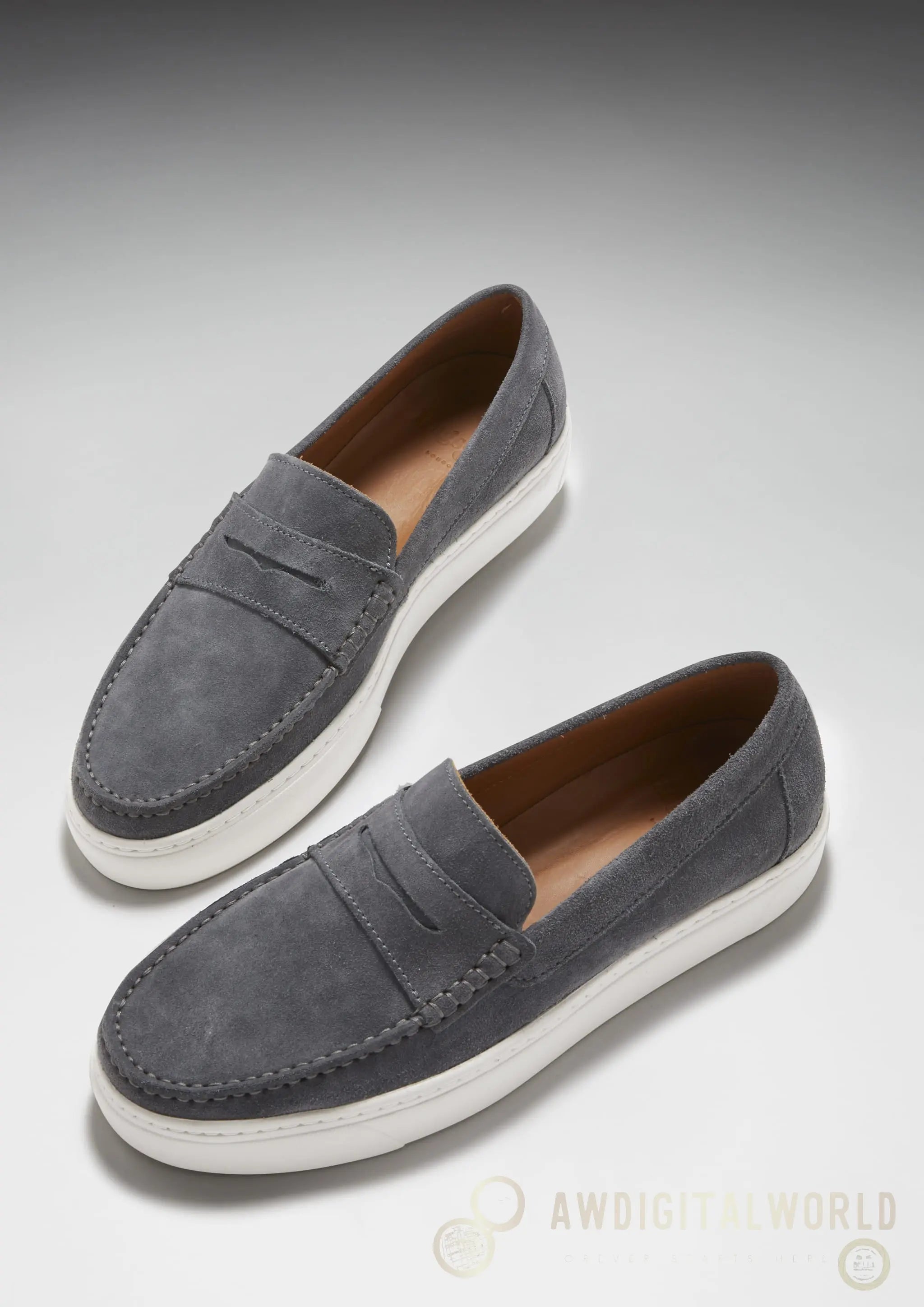 Slip-on Sneaker Loafers, slate grey suede Hugs & Co.