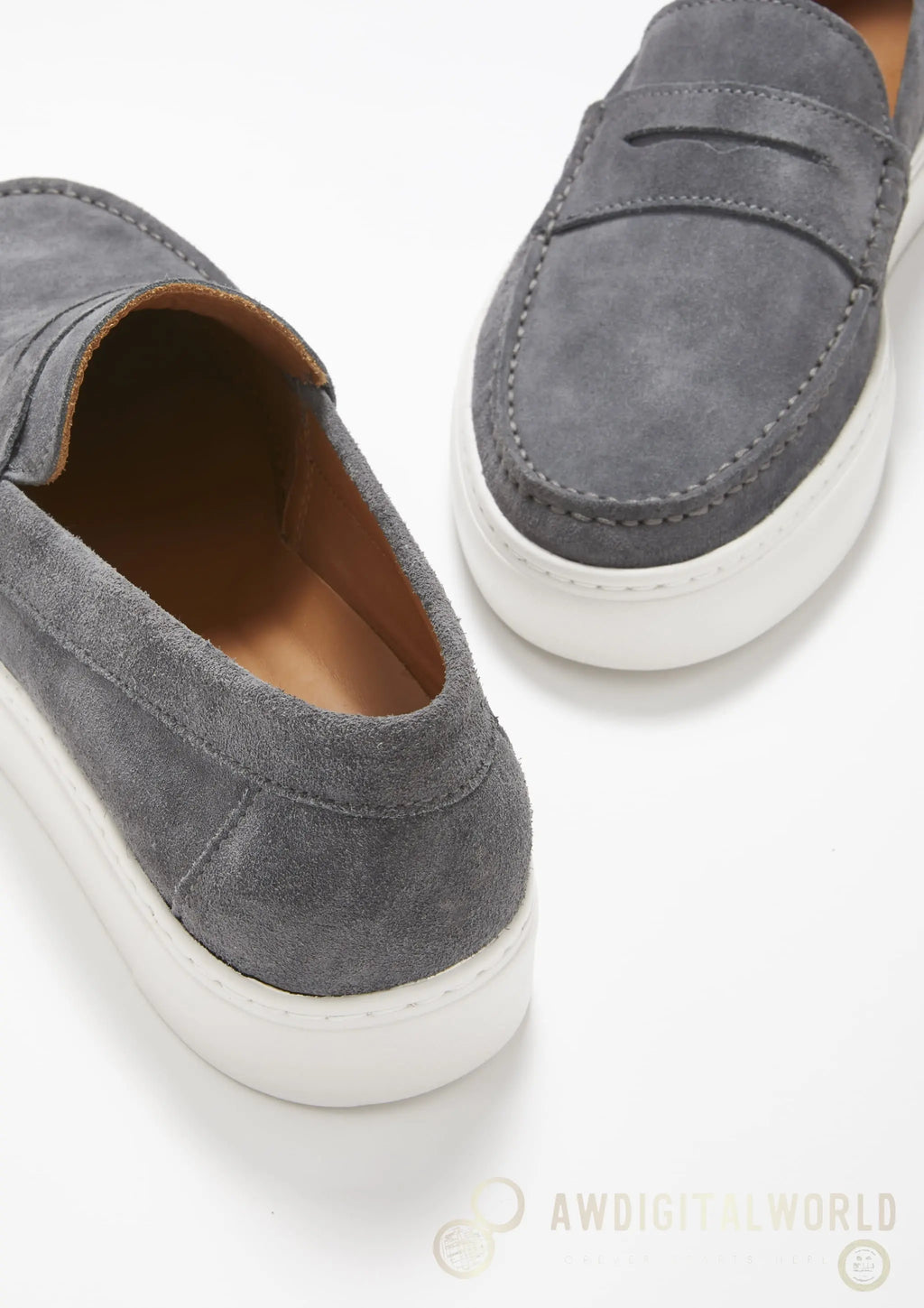 Slip-on Sneaker Loafers, slate grey suede Hugs & Co.