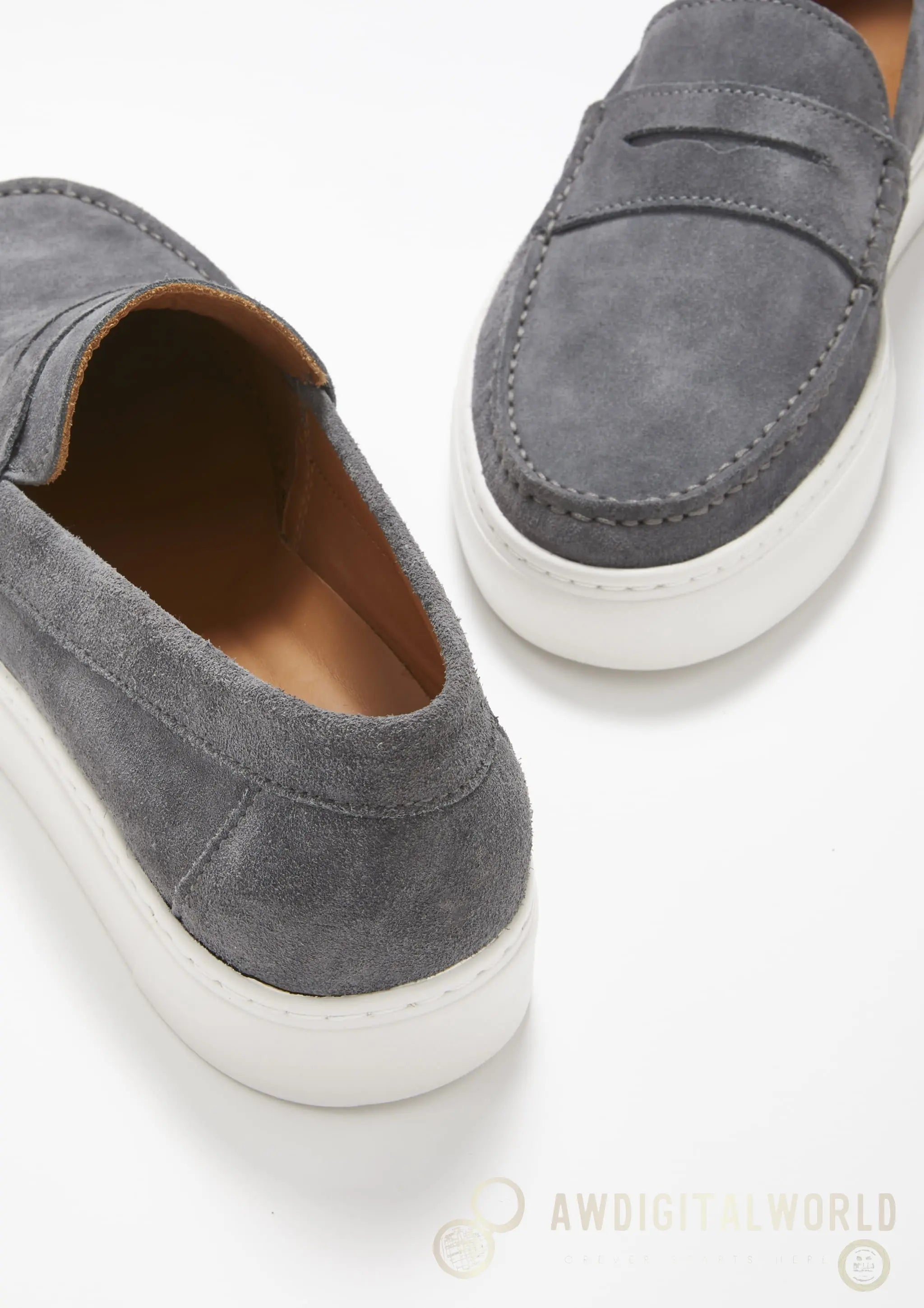 Slip-on Sneaker Loafers, slate grey suede Hugs & Co.