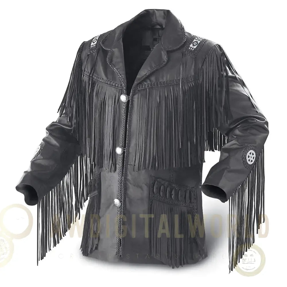 Men's Western Cowboy Genuine Leather Jacket Riders Republic UK