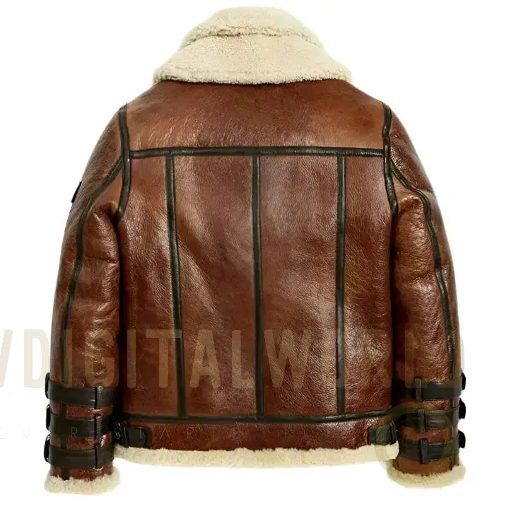 Mens Sheepskin Aviator Bomber Jacket Riders Republic UK