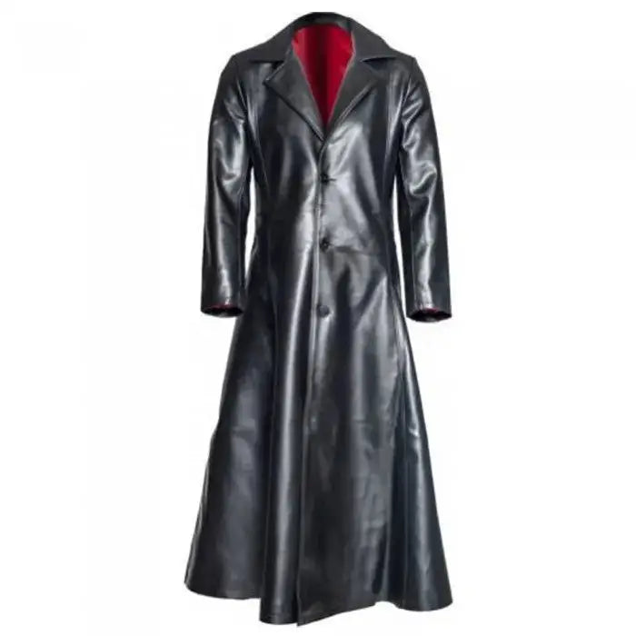 Men's Gothic Steampunk PVC Leather Coat Riders Republic UK