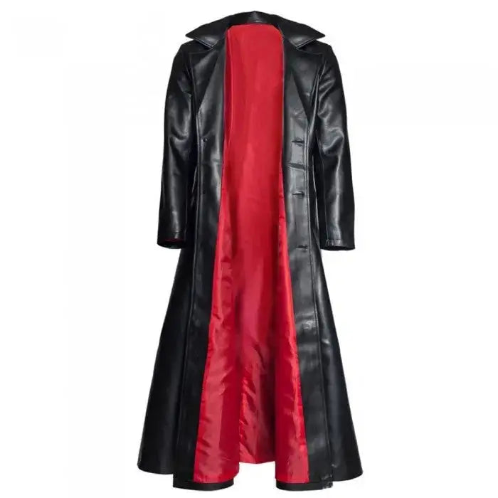 Men's Gothic Steampunk PVC Leather Coat Riders Republic UK