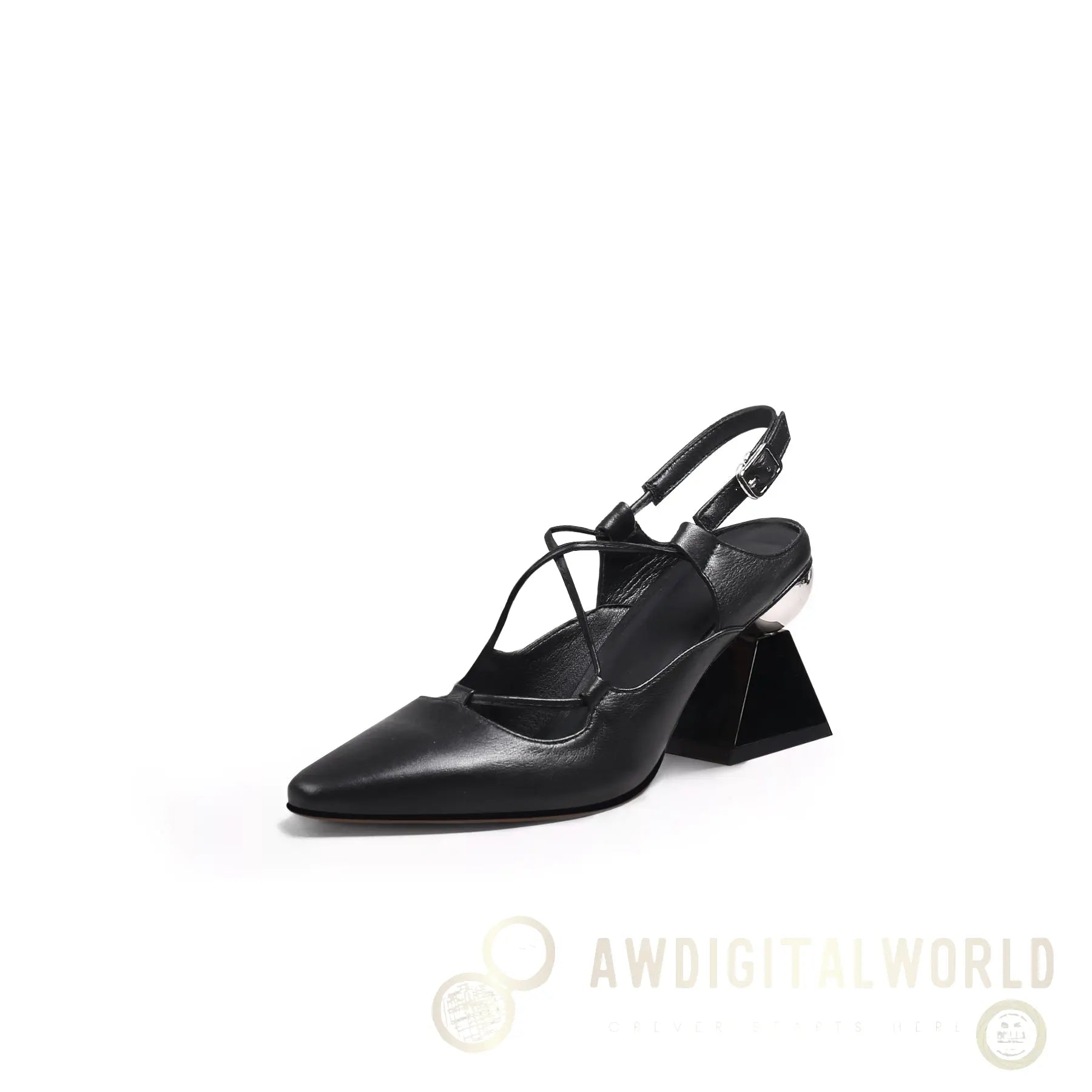 Multi-Strap Pointed Toe Block Heels Jady Rose