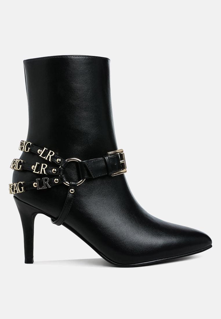 Nicene Harness Detail Stiletto Boots-6