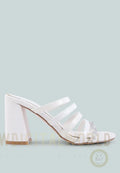 Peaches Strapped Rhinestone Embellished Sandals London Rag