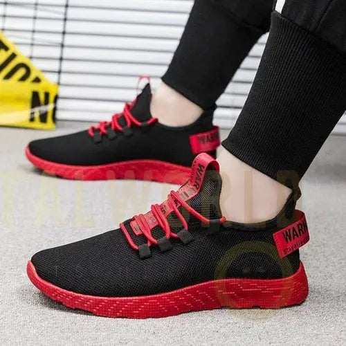 Men's Vulcanize Breathable Casual Sneakers Male Air Mesh Lace Up Tenis Yellow Angel