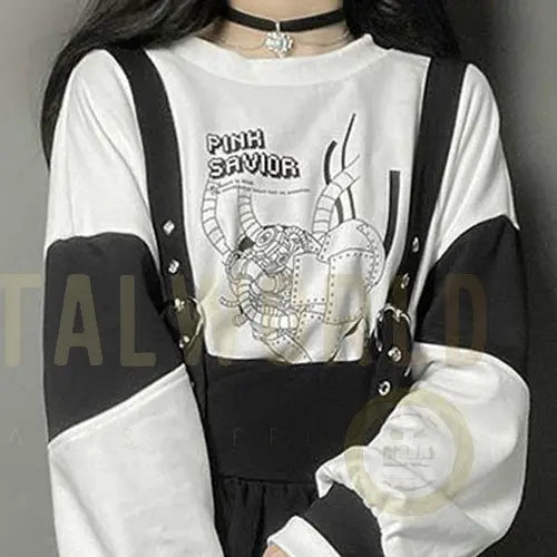 Vintage Women Gothic Punk Lolita Dress Casual High Waist Long Sleeve Yellow Angel