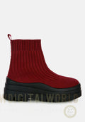 Quavo Knitted Platform Chunky Boots-0